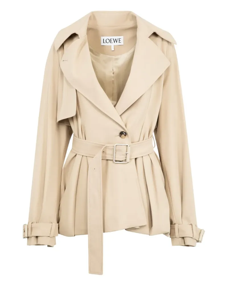Loewe peplum belted jacket - Nude Nude