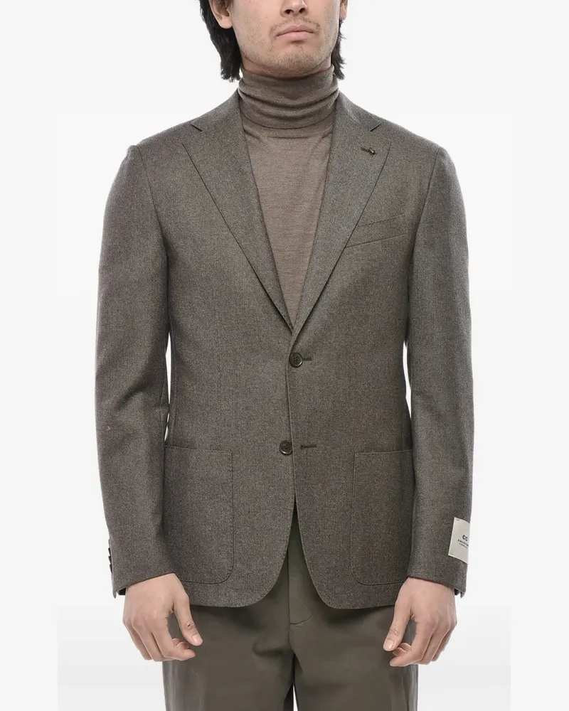Corneliani single-breasted patch-pockets blazer - Grau Grau