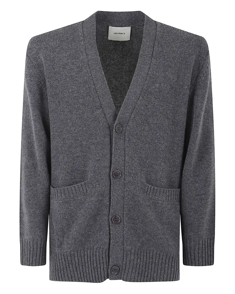 Lisa Yang Cardigan mit Knopfleiste - Grau Grau