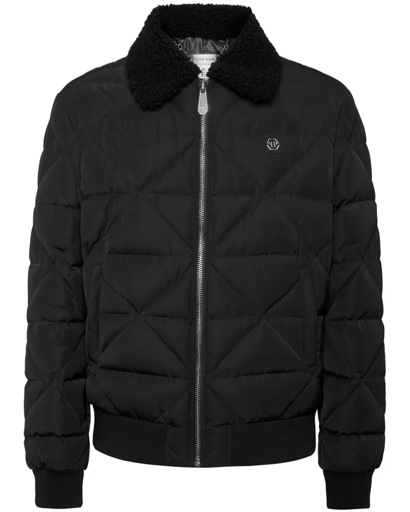 Philipp Plein Gefütterte Shearling-Jacke - Schwarz Schwarz