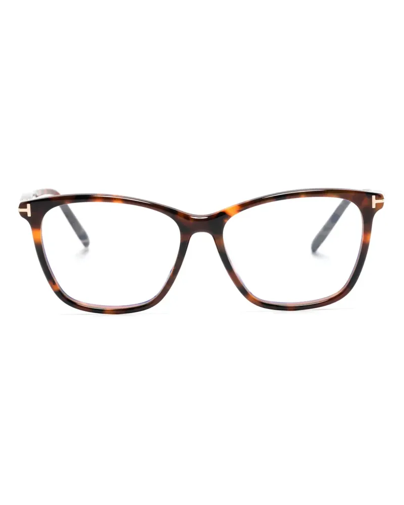 Tom Ford Eckige FT5989B Brille - Braun Braun