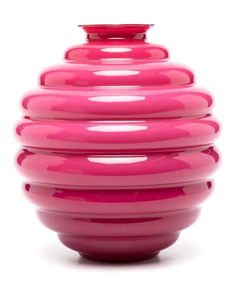 Venini Deco Vase mit Lasur 24cm - Rosa Rosa