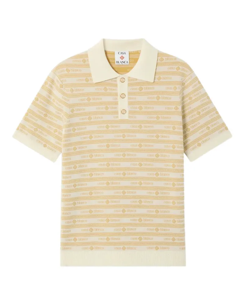 Casablanca Paris Gestricktes Poloshirt - Nude Nude