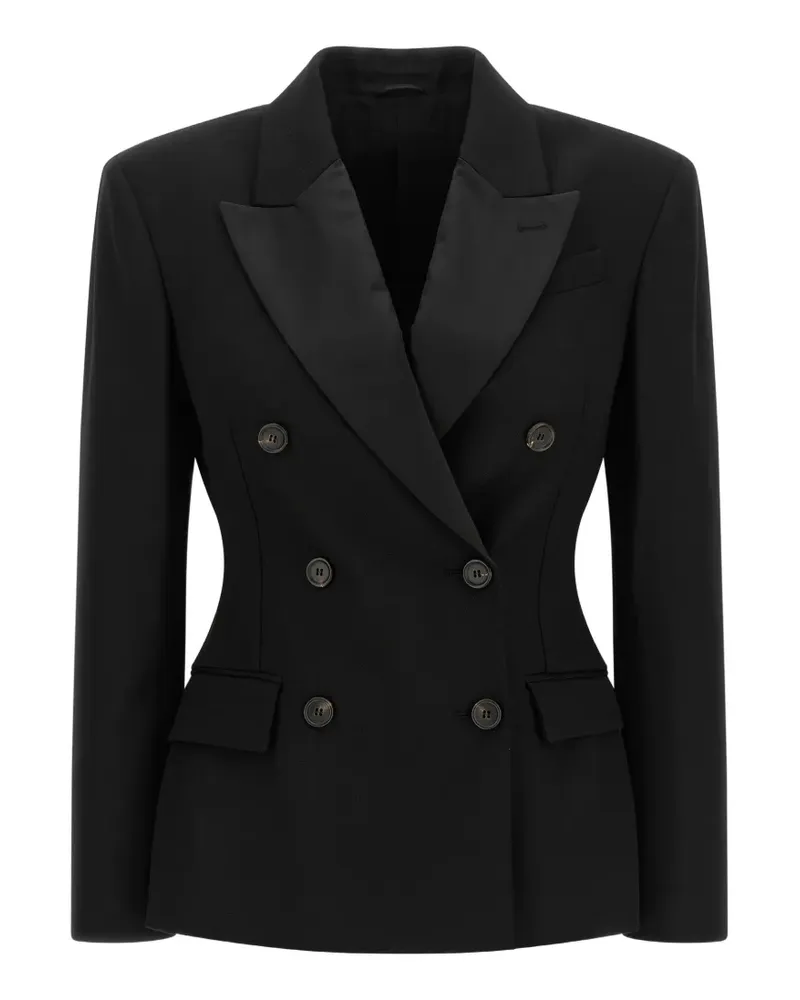 Brunello Cucinelli double-breasted wool blazer - Schwarz Schwarz