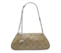faded-leather moon core bag - Nude
