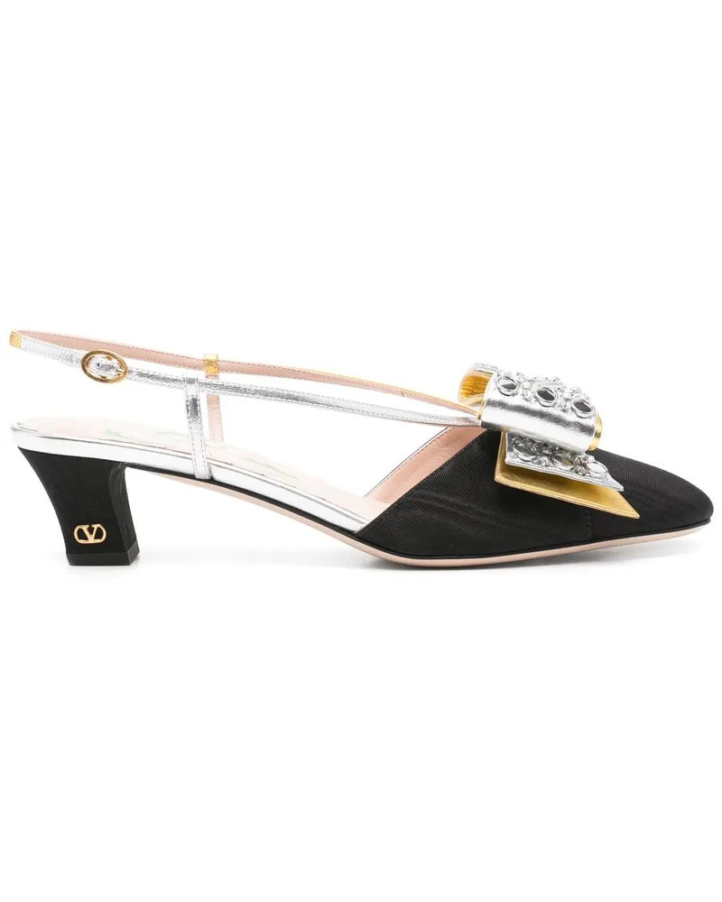 Valentino Garavani Bowow Slingback-Pumps 45mm - Schwarz Schwarz