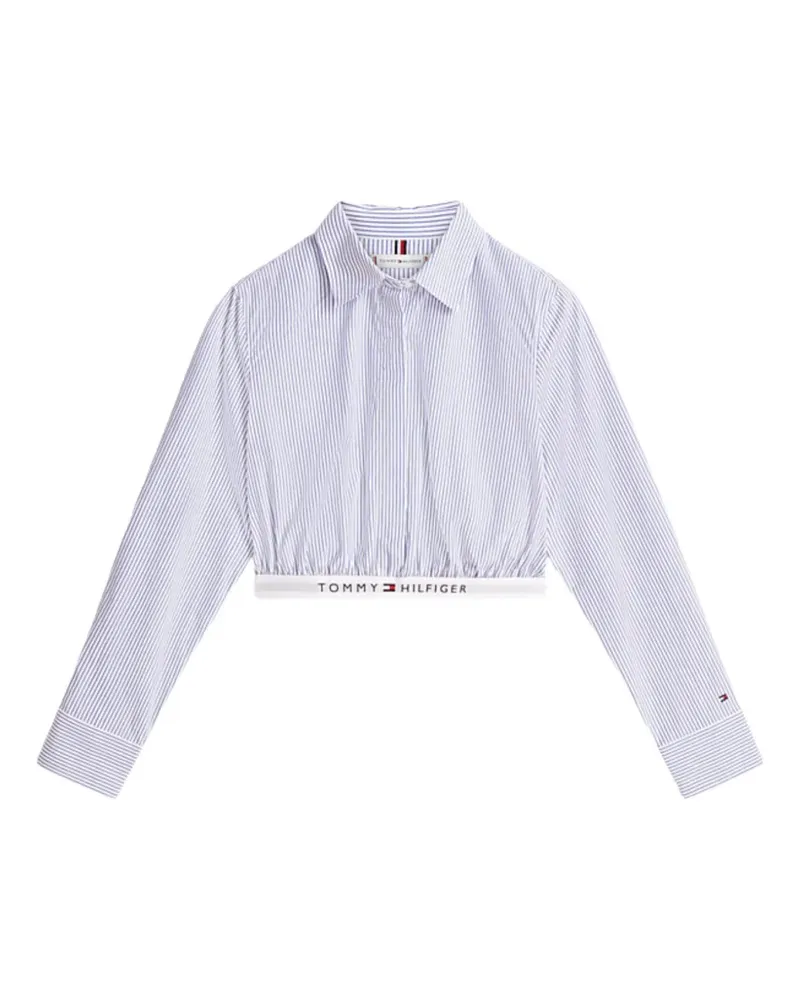 Tommy Hilfiger Gestreiftes T-Shirt - Weiß Weiß