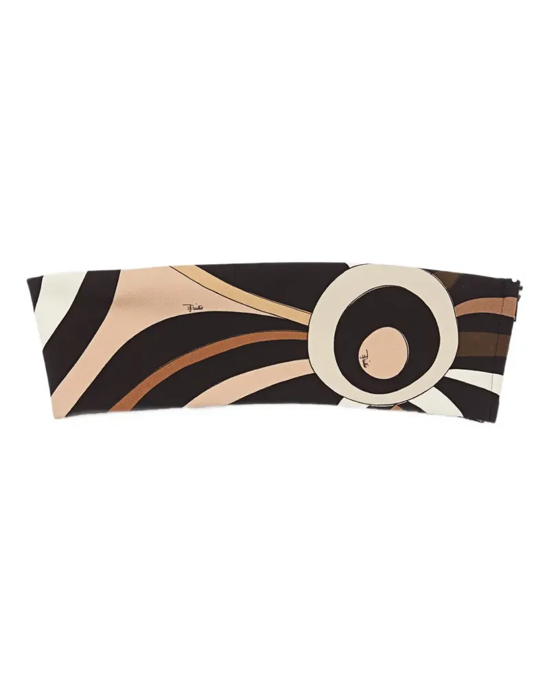 Emilio Pucci Marmo-print bandeau top - Schwarz Schwarz