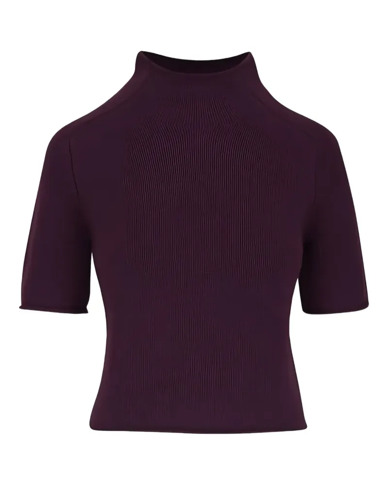Lisa Yang Kurzärmeliger Pullover - Braun Braun