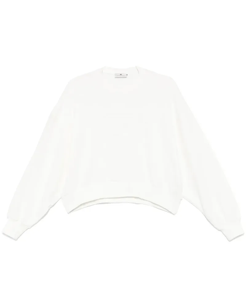 Elisabetta Franchi Sweatshirt mit Logo-Prägung - Weiß Weiß