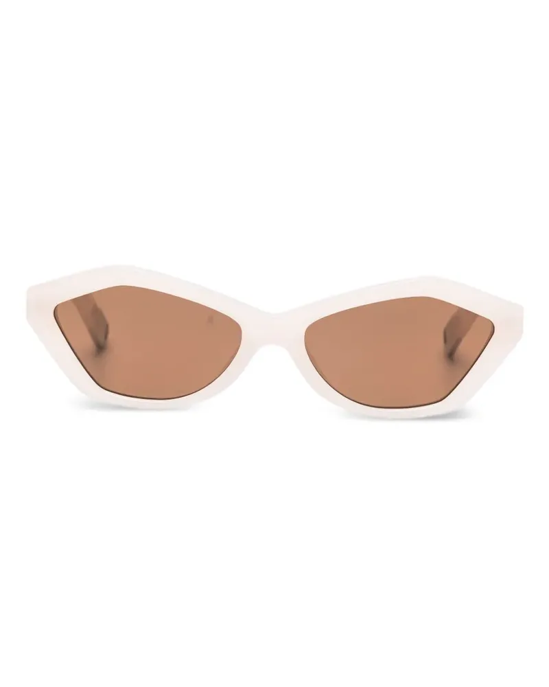 Jacquemus Geometrische Sonnenbrille - Nude Nude