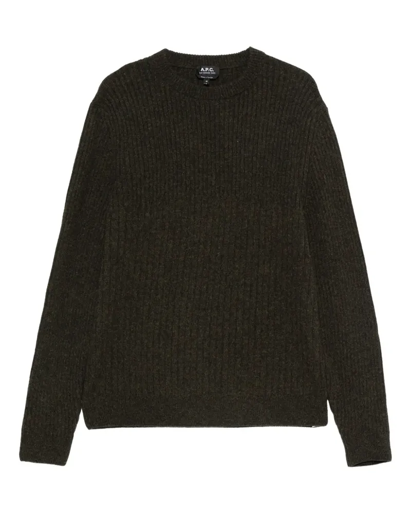 A.P.C. Pullover mit Rundhalsausschnitt - Grün Grün