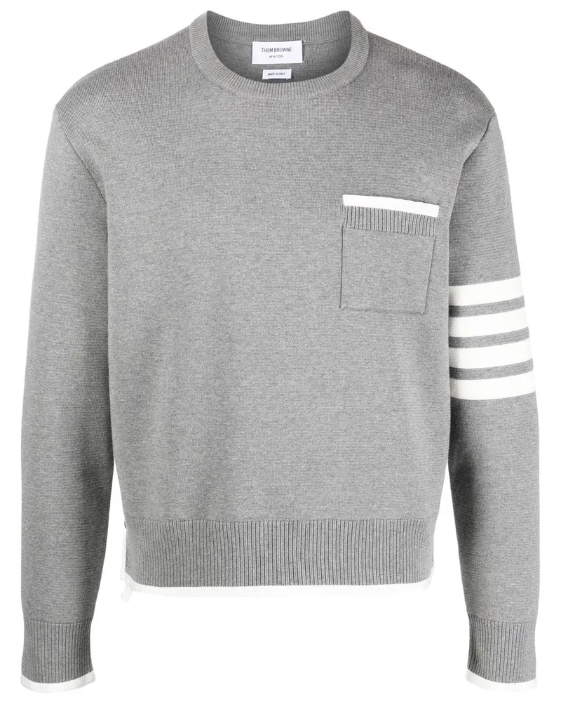 Thom Browne Pullover mit Streifen Grau