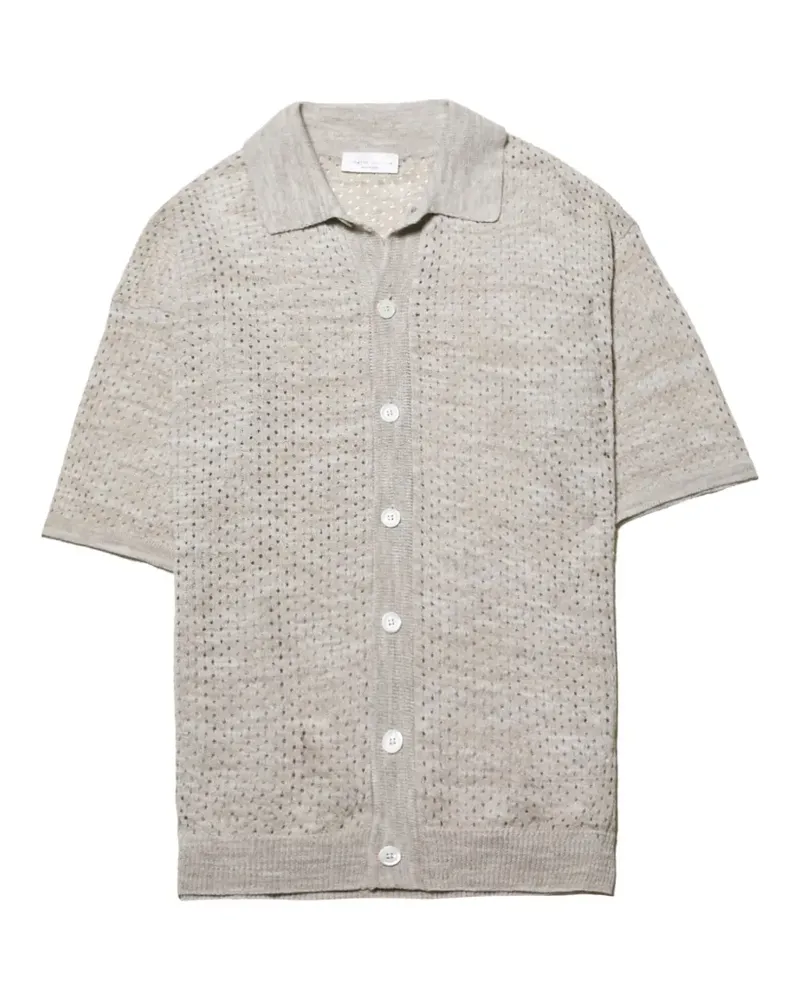 Roberto Collina perforated-knit shirt - Nude Nude