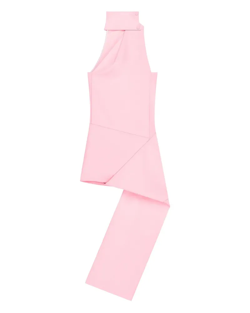Courrèges Midikleid mit Stehkragen - Rosa Rosa