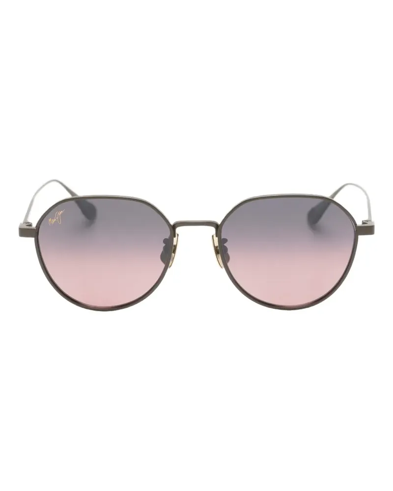 Maui Jim Kaulana Sonnenbrille mit geometrischen Gestell - Braun Braun