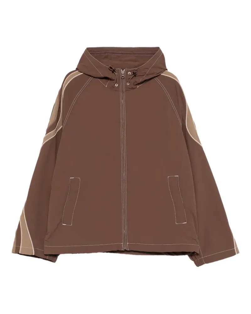 ERL Kapuzenjacke mit Einsätzen - Braun Braun