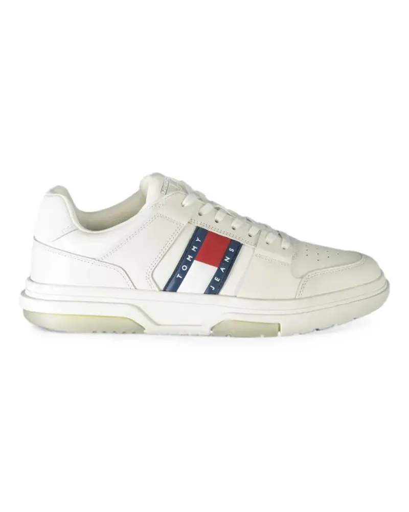 Tommy Hilfiger Court Sneakers mit Logo-Patch - Weiß Weiß