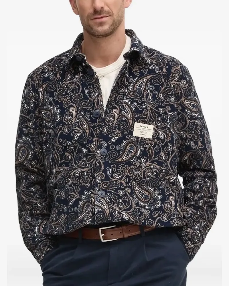 Barbour Hemd aus Cord mit Paisleymuster - Blau Blau