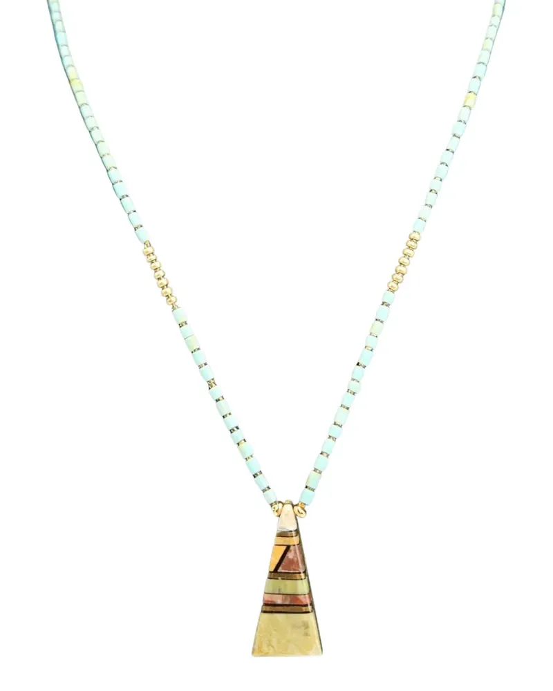 Madison Santo Domingo-3 turquoise necklace - Gold Gold