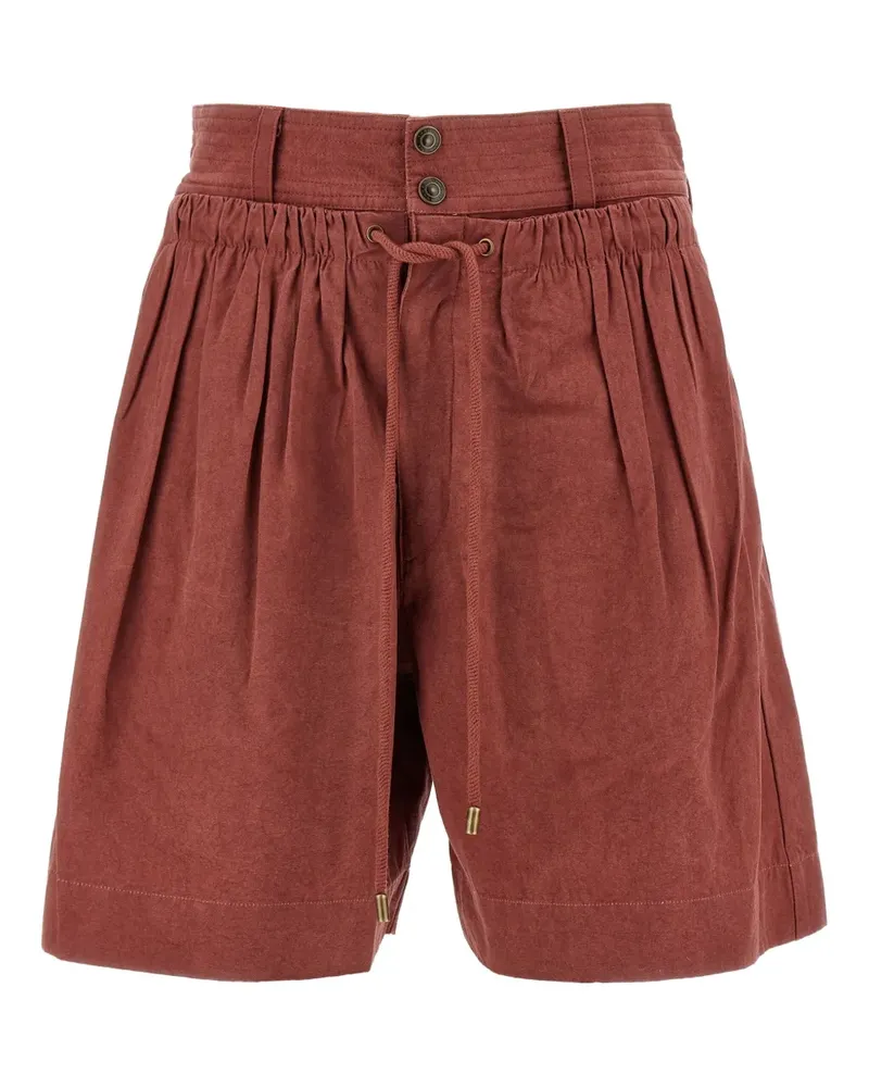 Isabel Marant Ingrid High-Waist-Shorts mit Kordelzug - Rot Rot