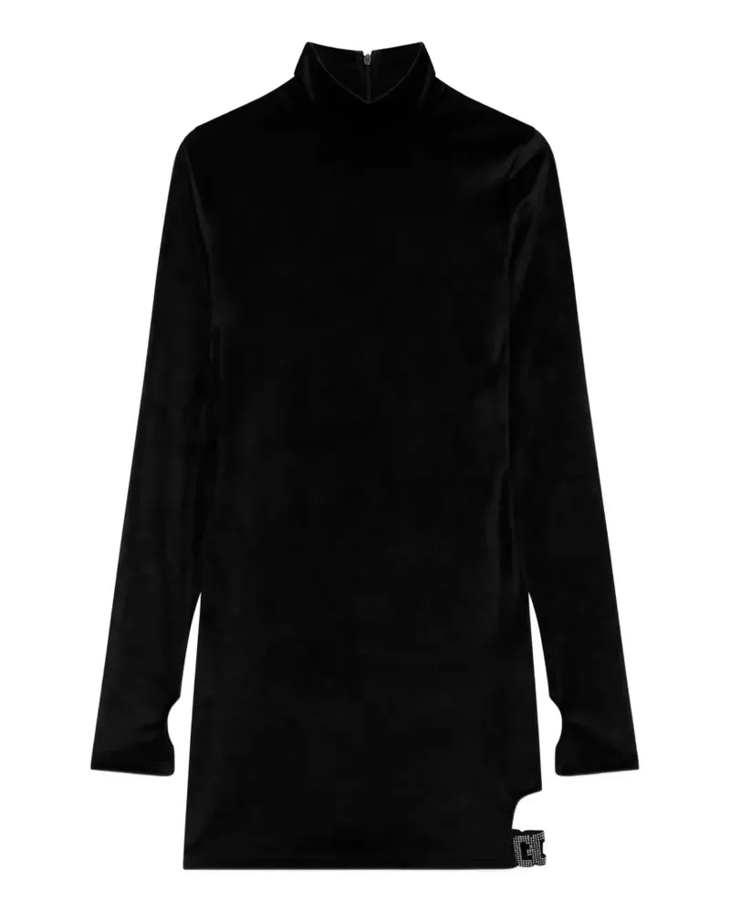 GCDS Minikleid aus Samt - Schwarz Schwarz