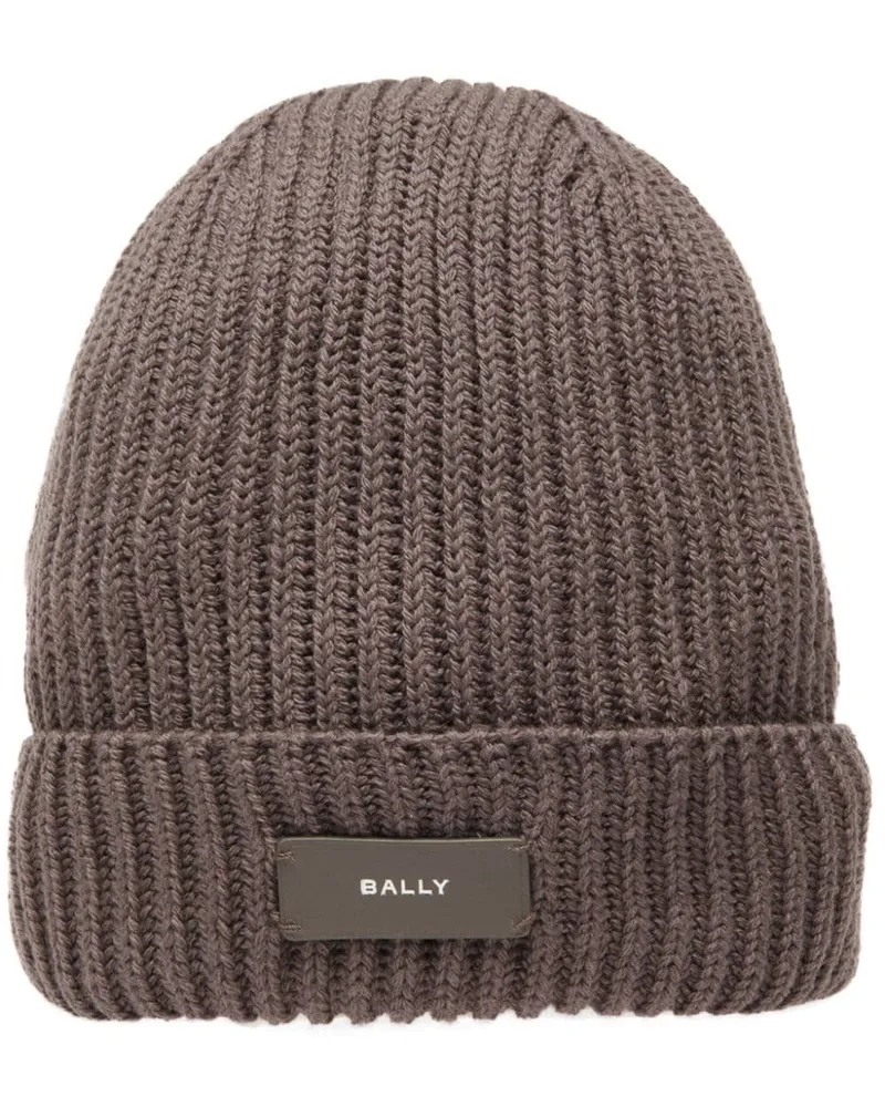 Bally Handschuhe mit Logo-Applikation Braun