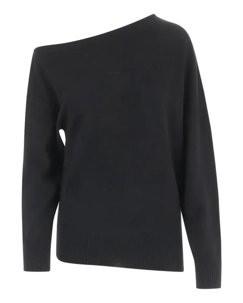 arch4 Asymmetrischer Pullover - Schwarz Schwarz