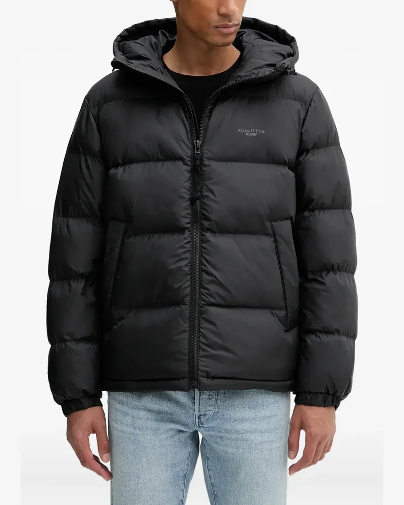 Marc O'Polo Kapuzenjacke mit Reißverschluss - Schwarz Schwarz