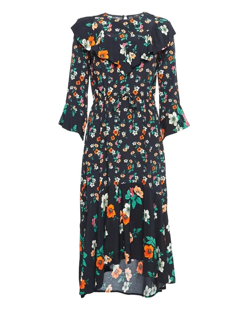Maje Kleid mit Blumen-Print - Schwarz Schwarz