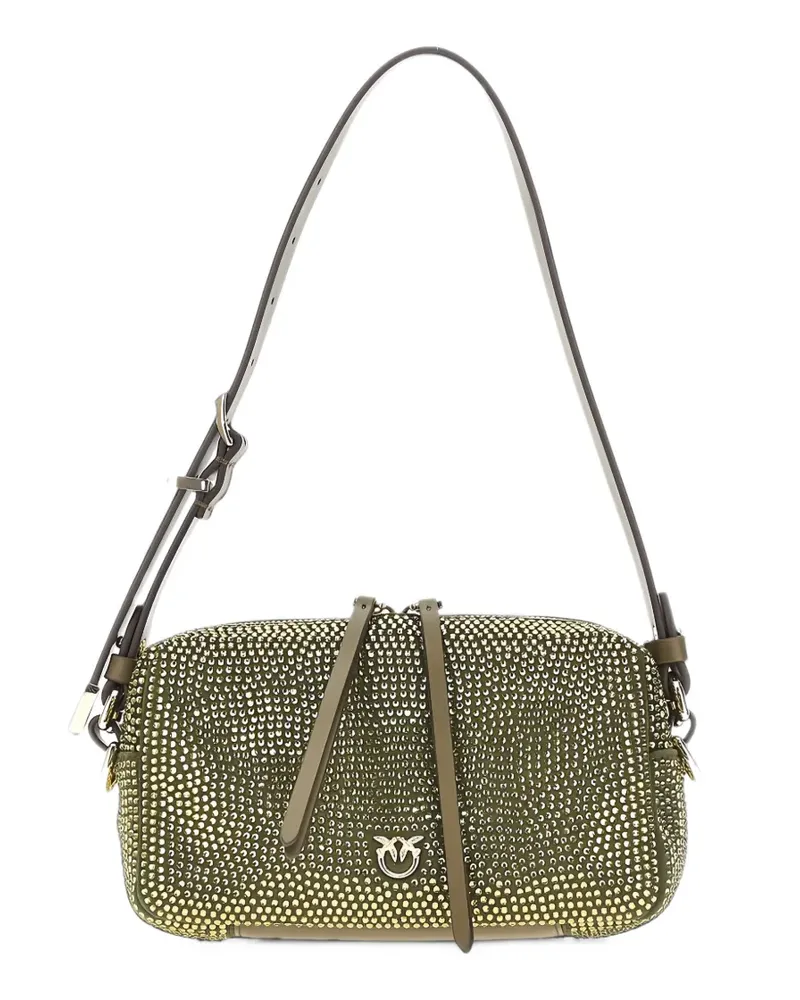 Pinko small Triptych crystal-embellished shoulder bag - Grün Grün