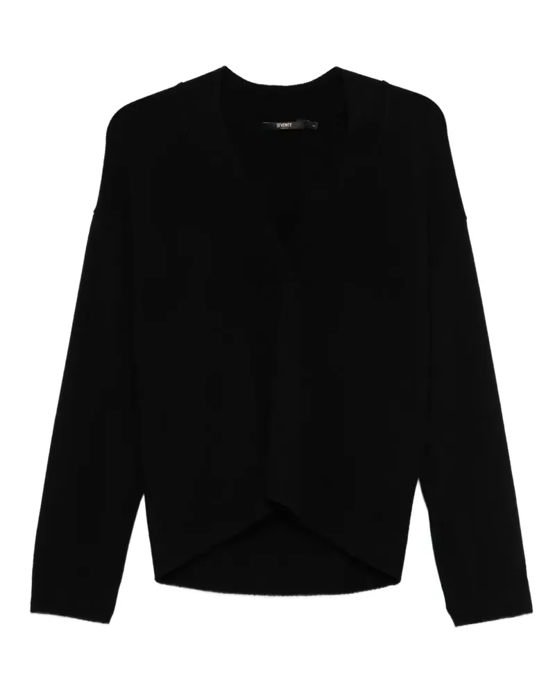 Seventy Pullover mit V-Ausschnitt - Schwarz Schwarz