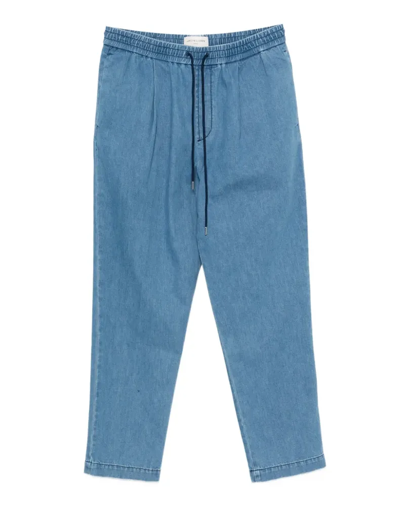 Jacob Cohën drawstring pleated trousers - Blau Blau