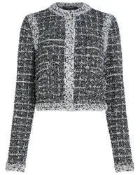 Karl Lagerfeld Bouclé-Cardigan mit Druckknopfverschluss Schwarz