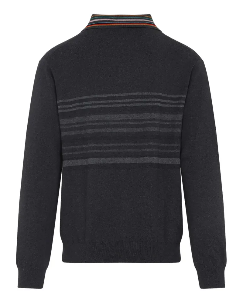 Paul Smith Gestreifter Pullover mit Polokragen - Grau Grau