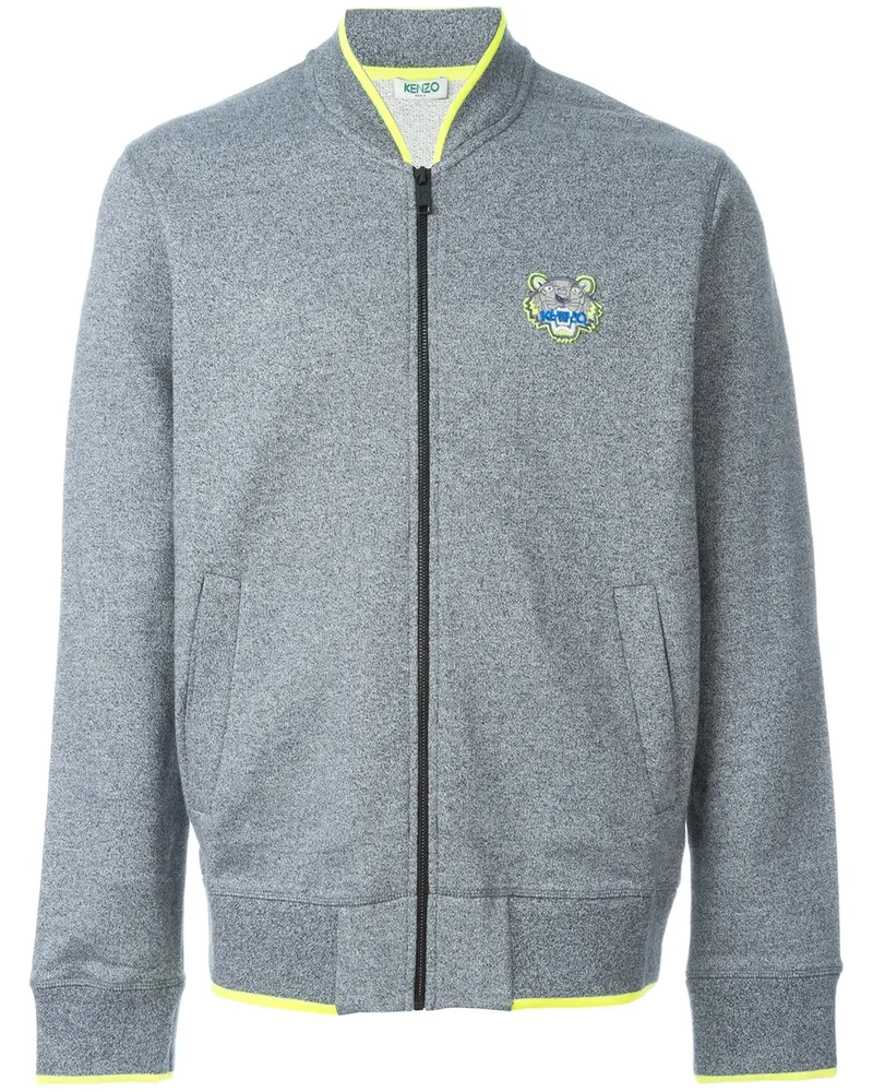Kenzo Reißverschluss-Cardigan mit Tigermotiv - Grau Grau