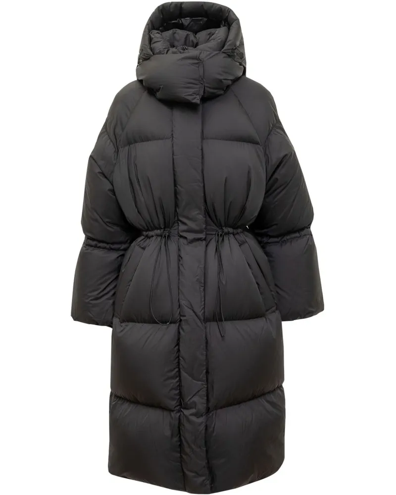 Mackage Daunenmantel mit Logo-Patch - Schwarz Schwarz