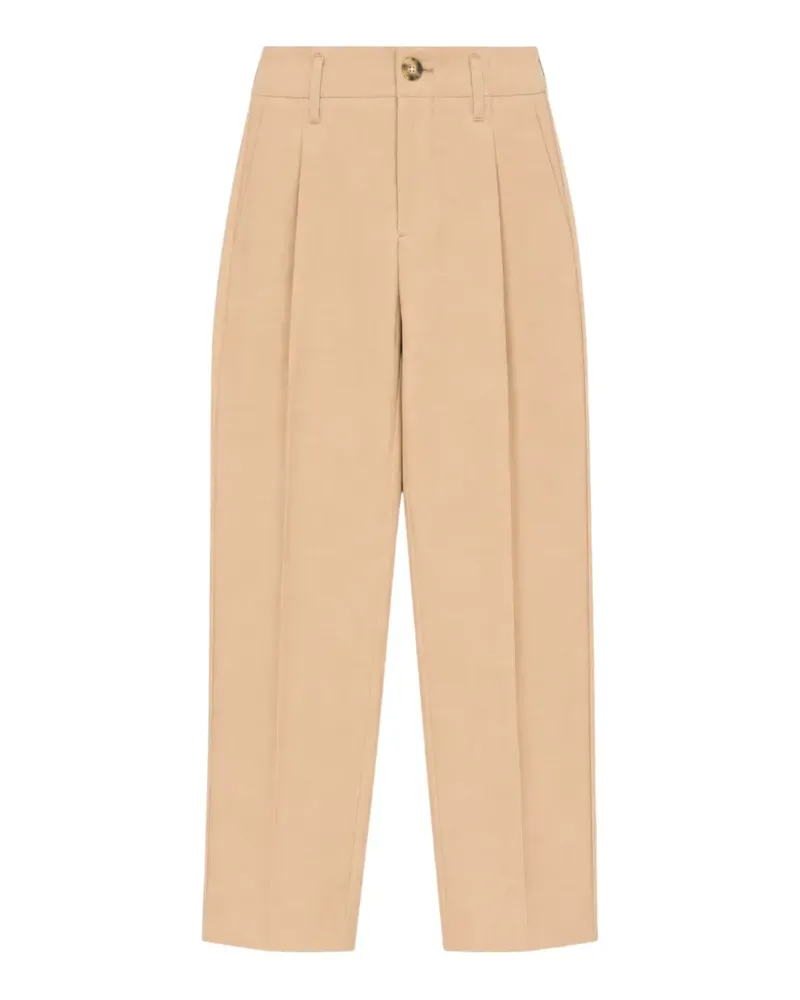 AMI Paris Straight-Leg-Hose mit Falten - Nude Nude