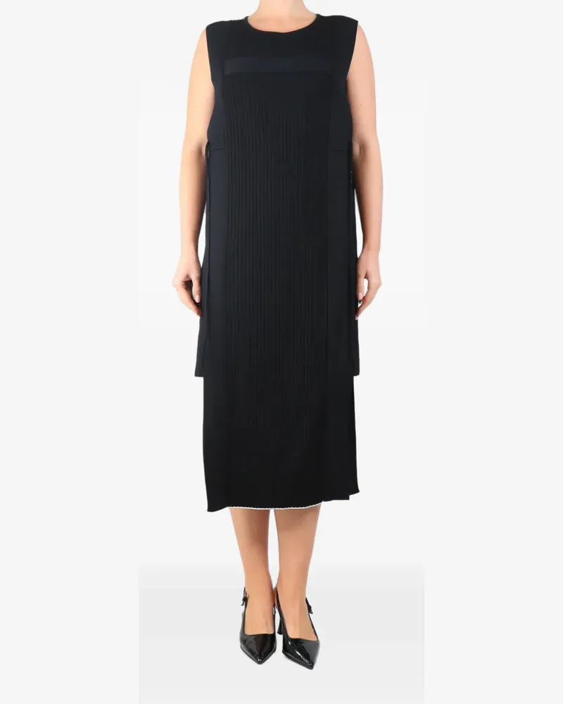 N° 21 ribbed sleeveless midi dress - Schwarz Schwarz