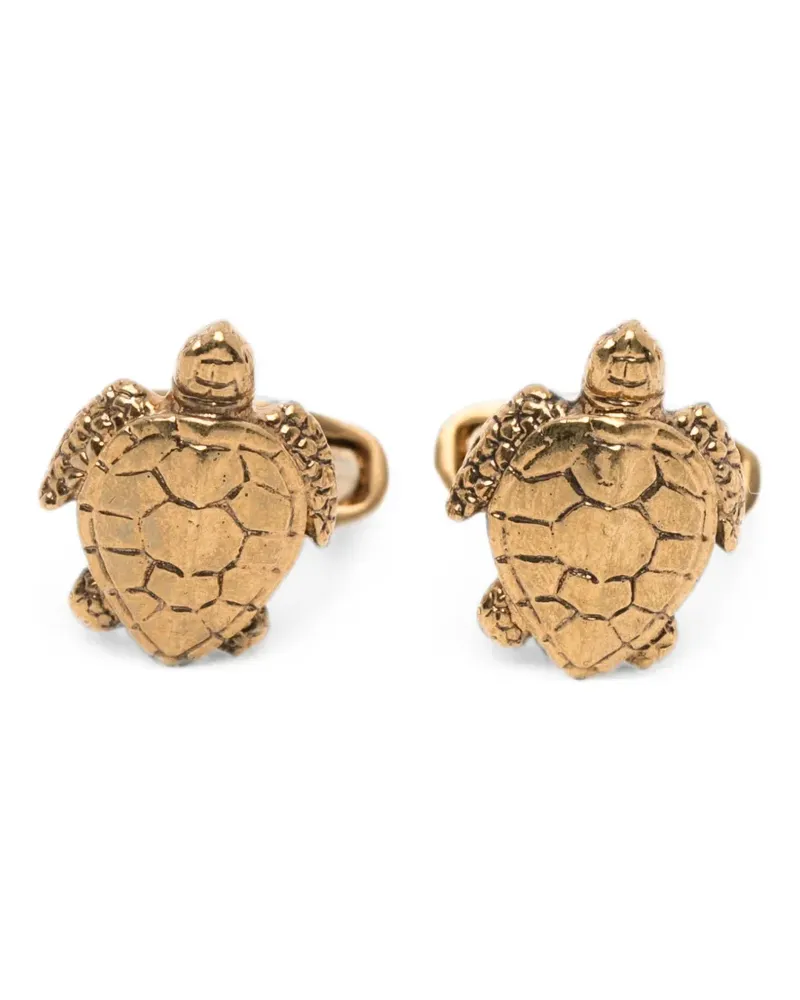 Roberto Cavalli turtle-motif cufflinks - Gold Gold