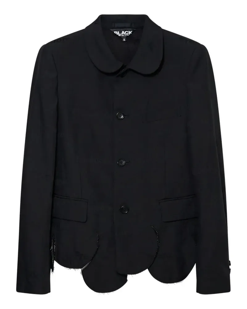 Comme des Garçons scalloped-hem Peter Pan-collar jacket - Schwarz Schwarz