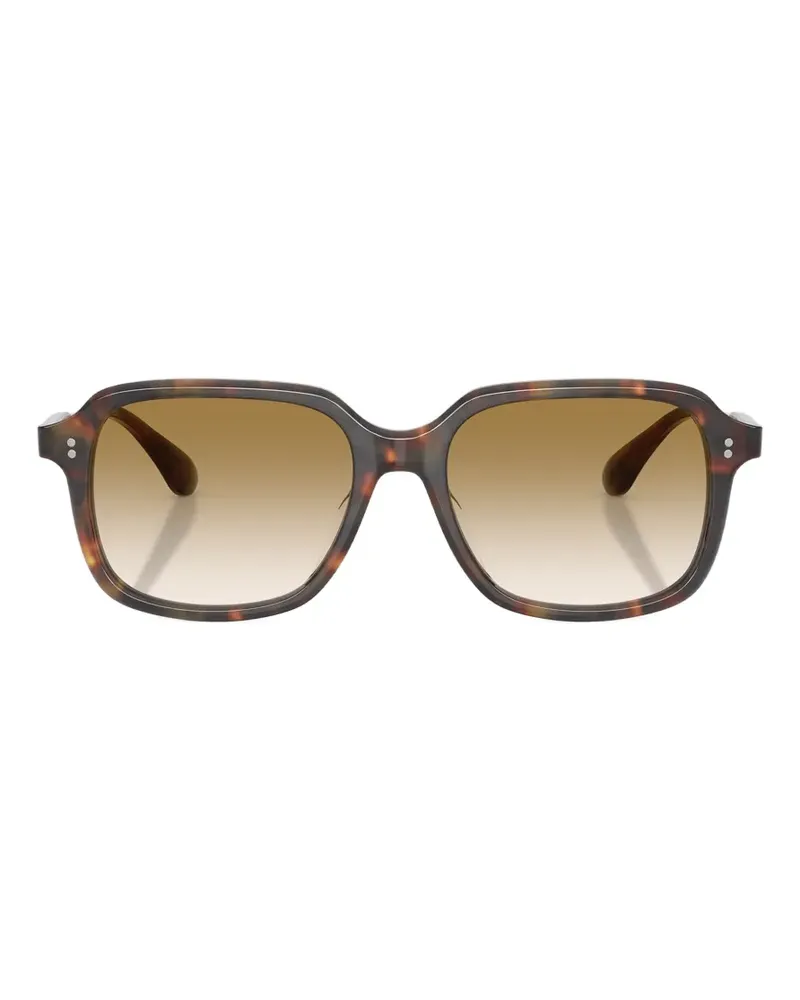 Oliver Peoples Eckige Tassin Sonnenbrille - Braun Braun