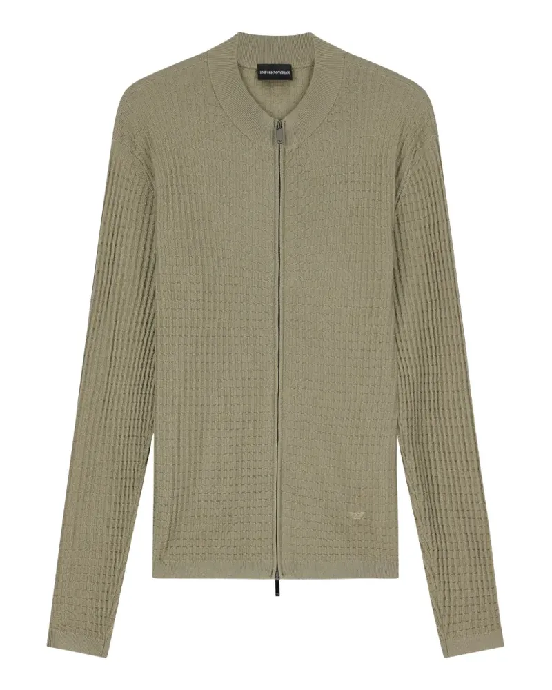 Emporio Armani Cardigan aus Schurwolle mit regulärer Passform - Nude Nude