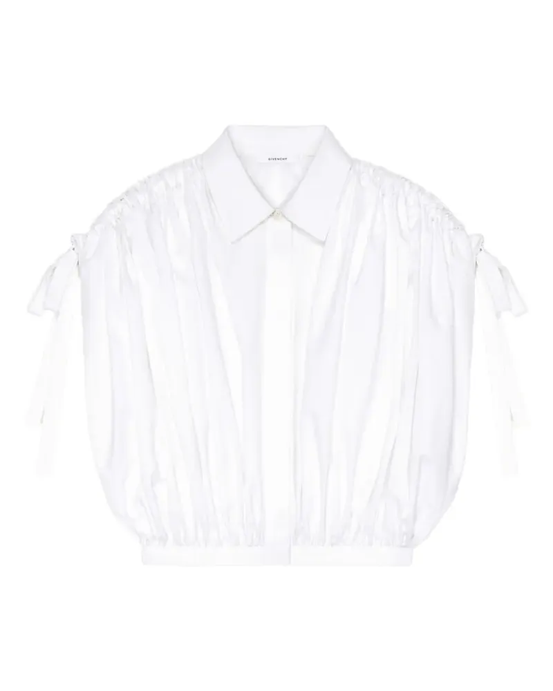 Givenchy Cropped-Hemd aus Popeline mit gerafften Details - Weiß Weiß