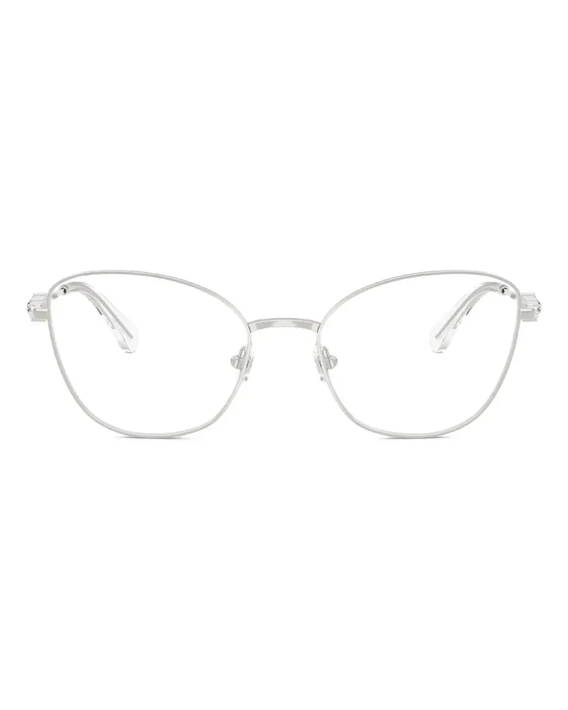 Swarovski Cat-Eye-Brille mit Kristallen - Silber Silber
