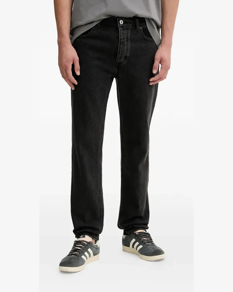 HUGO BOSS tapered-fit patch pocket jeans - Schwarz Schwarz