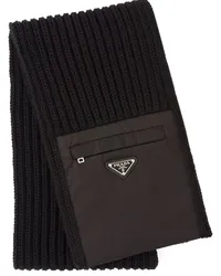 Prada Gestrickter Shaker Schal Schwarz