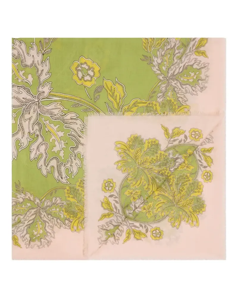 La DoubleJ Schal mit Blumenprint - Rosa Rosa