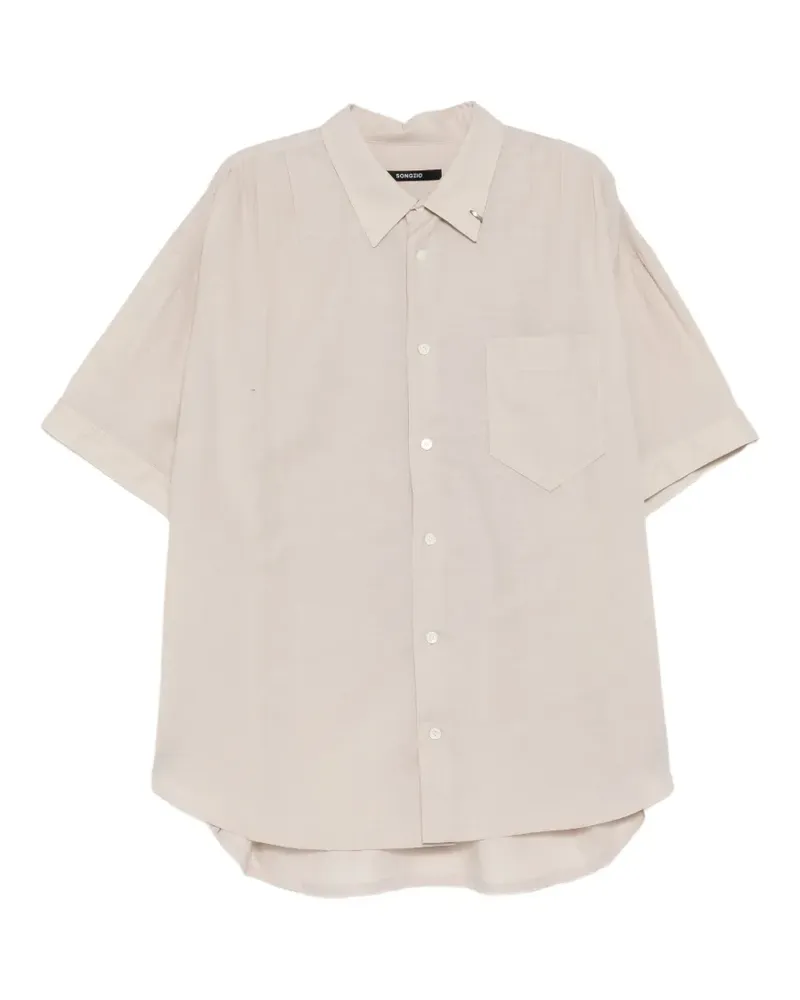 SONGZIO Hemd mit grafischer Stickerei - Nude Nude