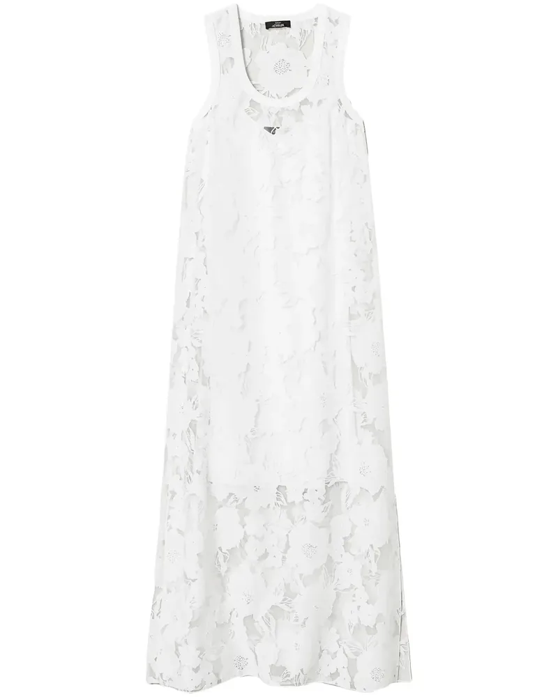Twin-Set Organza-Kleid mit Blumenstickerei - Weiß Weiß